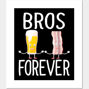 Alcohol Shirts Bros Forever Tees Beer Bacon Christmas Gifts Posters and Art